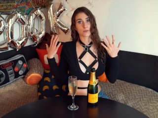 vlog, solo female, big boobs, celebrate