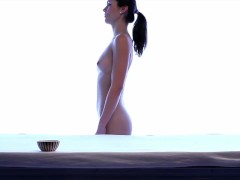 Super tight babe Adrien gets her first time massage - Screenshot 1 of 16 - Virginmassage