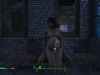 Ghoul got pregnant. Half-zombie gently fuck a woman from behind | Fallout 4 sex