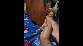 White Cock Cumshot Tribute to Heavenbae Shaved BWC in my Pajamas ...