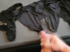 laundry raid cum in 3 dirty panties