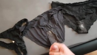 laundry raid cum in 3 dirty panties