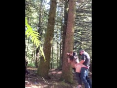 Teens fuck in Oregon woods by freeway