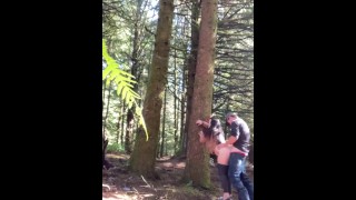 Teens fuck in Oregon woods by freeway
