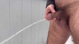 Making Yellow Snow Piss Outside 