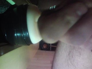 veiny cock fucks fleshlight until it cums