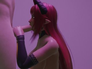 Sexy Succubus Demon Gives Hot Handjob