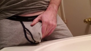 Pulling My Big Cock Out of My Boxers