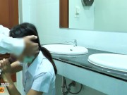 Preview 2 of 4K thai teen Fuck in the bathroom. เย็ดกันในห้องน้ำแห่งหนึ่งสุดเสียว ประตูล็อกไม่ได้ รีบเย็ดรีบเสร็จ