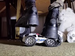 Toycar Crushing with Buffalo Platform Boots