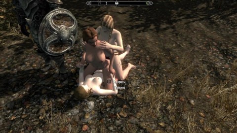 Fucked with a muscular man and then sucked it | Skyrim sex