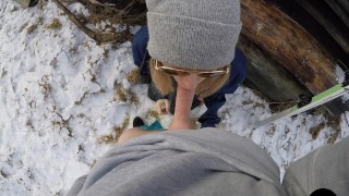 Moniteur De Ski Baise Son Élève Sexy Après Une Fellation Couple Amateur POV Lily&Jack