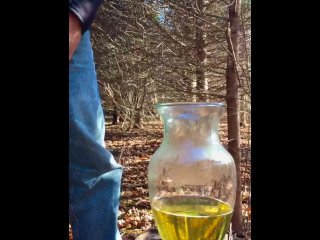 Filling the jug with piss just for you