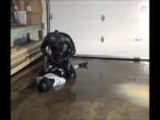 Preview 3 of gasmasked frogman humping captured jock dummy in his flooded lair