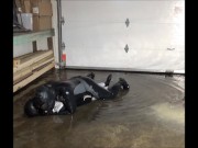 Preview 5 of gasmasked frogman humping captured jock dummy in his flooded lair