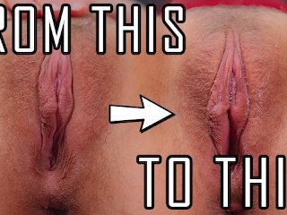 exclusive, masturbation, before after, closeup pussy