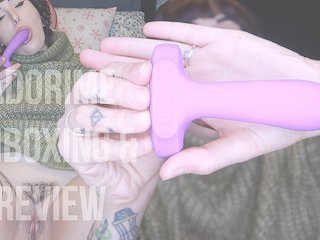toy unboxing, solo female, masturbate, tattooed women