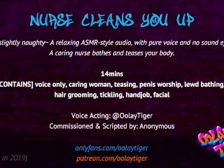 [ASMR] Enfermeira Limpa Você | Áudio Erótico Por Oolay-Tiger