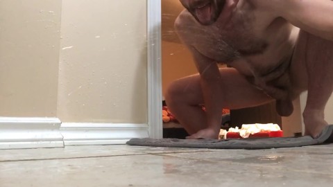 Pissing hard