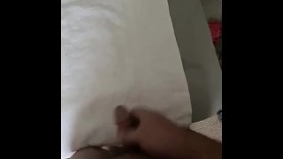 Me cumming on my roommates bed while he’s at work
