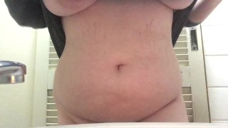 BBW TEEN SHOWING OFF HER FAT ASS AND TUMMY