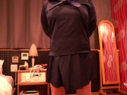 Preview 3 of japanese asian cosplay high school girl sailor suit tits image video panty