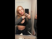 Preview 2 of Risky masturbation in the airplane toilet
