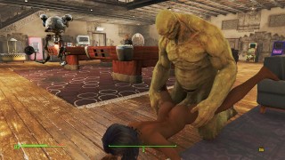 Menina Com Peitos Enormes E Um Gigante Com Um Enorme Galo Fallout 4 Sex Mod