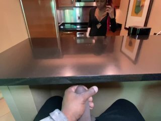 GIVING MY EBONY STEP-SISTER  MORNING DICK ALL OVER THE SUITE IN VEGAS