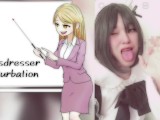 Japanese Hentai Shemale Crossdresser Maid blow job Masturbation cosplay Animated Voice