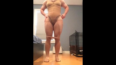 Brianna Transformation (trans, crossdress, female mask, transformation, mask, stockings, legs)