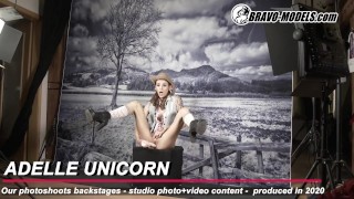 Bravo Models 427 Sesión De Fotos Detrás Del Escenario Adelle Unicornio Cosplay