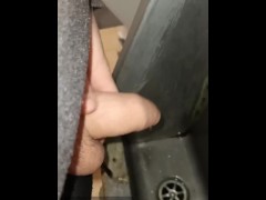Long piss in filthy urinal