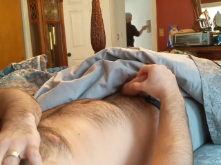 Almost Caught by Workers Cumming Huge Load