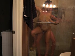 Dirty Wife Gets Fucked in the Shower until she Orgasms