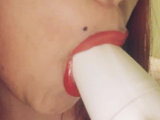 red head, solo female, blowjob, exclusive