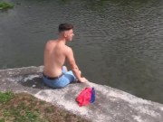Preview 1 of Bigstr 545 - Czech Dude Gets Paid By Getting His Asshole Fucked & Making His Dick Cum All Over The