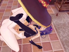 FUTA KONOSUBA MEGUMIN X SOUL EATER BLAIR (3D HENTAI)