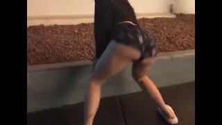 Twerking outside the Hotel