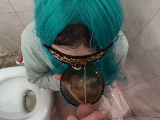 Drinks Everything I Say, Filled His Mouth with Cock, Then_Piss and_Cum - Loly_Kitty