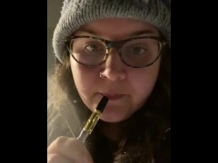 BBW smoking vape fetish 