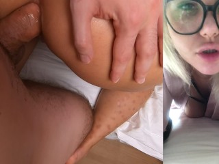Anal Creampie - Big Ass Girl Fucked Rough in all Holes