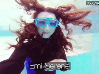 swimming, underwater, russian teen, solo female