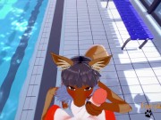 Preview 5 of Pokemon Yaoi - Eevee & Fox Sex in a Pool
