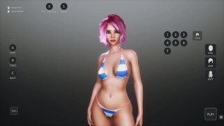 SunbayCity [SFM Hentai game], odc. 1 Wędrowanie w czerwonym jednoczęściowym kostiumie kąpielowym
