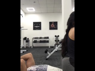 Sex in the gym locker room with people outside (checking workout results at  the end) | XXX Mobile Porn - Clips18.Net