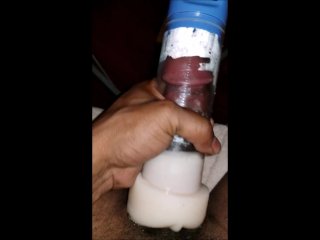 verified amateurs, black, big cock, using dick pump