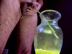 Italian hunk strong yellow piss in glass  Part 1 
