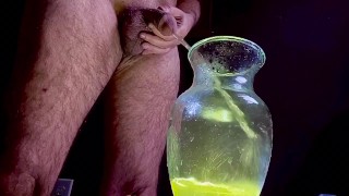 Italian hunk strong yellow piss in glass  Part 1