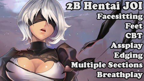 Experiência de 2B - Hentai JOI (Facesitting, Feet, CBT, Assplay, CEI, Edging, Roleta, MultiSeção)